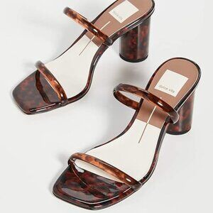 Steven by Steve Madden Tortoise Double‑Strap Block Heel Sandals Size 8.5